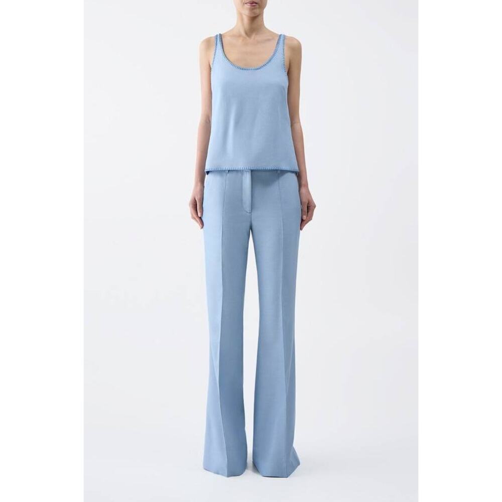 Gabriela Hearst Muriel Tank Top in Stone Blue 38 US 2